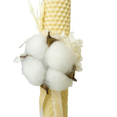 Свічки з вощини "Сімейне вогнище" (3 шт) бавовна декор.