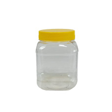 Банка пластикова 0,450л. (квадрат.)