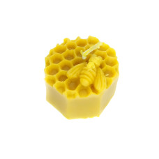 Свеча из воска "Сота с пчелой"