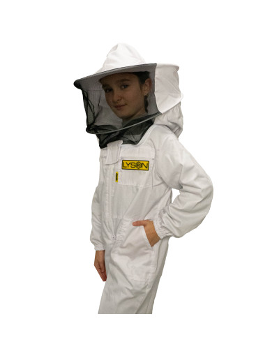 Комбінезон бджолярський, дитячий, з капелюхом і лицевою сіткою