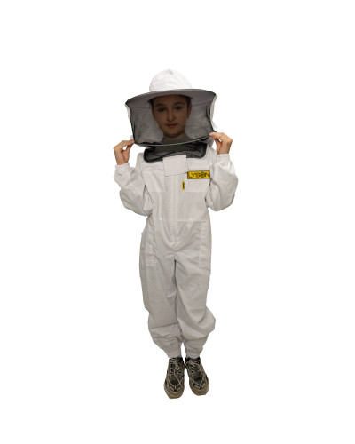 Комбінезон бджолярський, дитячий, з капелюхом і лицевою сіткою