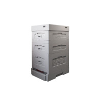 Вулик пінополістирольний Дадан на 10 рамок Lyson з гігієнічним дном фарбований (повністю сірий)