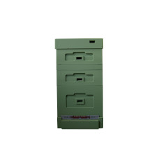 Вулик пінополістирольний Дадан на 10 рамок Lyson з гігієнічним дном фарбований (повністю зелений)