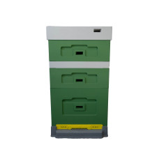 Вулик пінополістирольний Дадан на 10 рамок Lyson з пластиковим дном фарбований (Зелений)