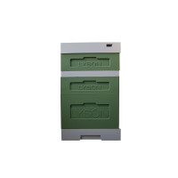 Вулик пінополістирольний Дадан на 10 рамок Lyson з гігієнічним дном фарбований (зелений)