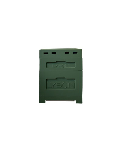 Вулик пінополістирольний Дадан на 12 рамок Lyson з гігієнічним дном на одну сім'ю фарбований (зелений)