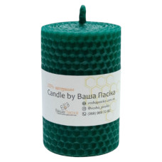 Свічка з вощини зелена (8,5 см)