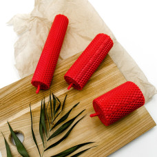 Свічка з вощини червона (8,5 см)