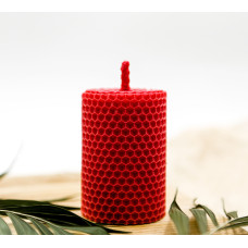 Свічка з вощини червона (13,5 см)