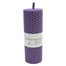 Свічка з вощини бузкова (13,5 см)