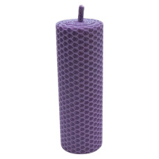 Свічка з вощини бузкова (13,5 см)