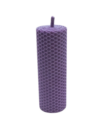 Свічка з вощини бузкова (13,5 см)