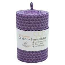 Свічка з вощини бузкова (8,5 см)