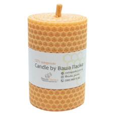 Свічка з вощини персикова (8,5 см)