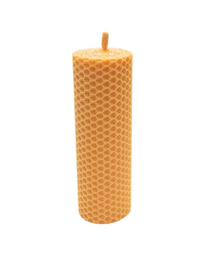Свеча из вощины персиковая (13,5 см)
