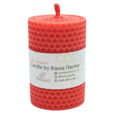 Свічка з вощини малинова (8,5 см)