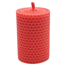 Свічка з вощини малинова (8,5 см)