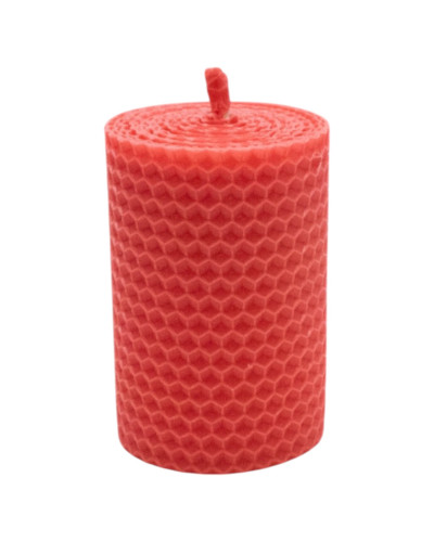 Свічка з вощини малинова (8,5 см)