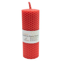 Свічка з вощини малинова (13,5 см)