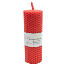 Свічка з вощини малинова (13,5 см)