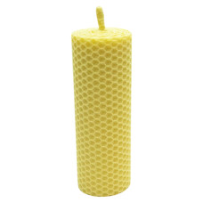 Свічка з вощини жовта (13,5 см)