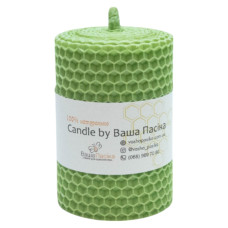 Свічка з вощини м'ятна (8,5 см)