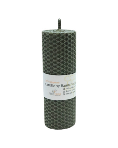 Свічка з вощини сіра (13,5 см)