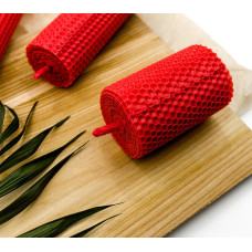 Свічка з вощини червона (20 см)