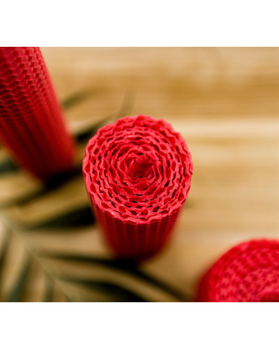 Свічка з вощини червона (20 см)