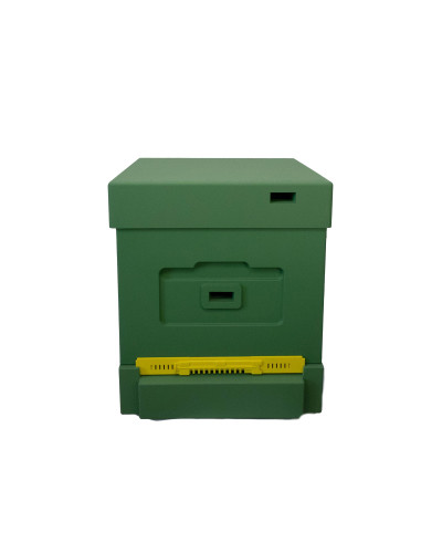 Вулик пінополістирольний Дадан на 10 рамок Lyson з гігієнічним дном фарбований (один корпус) зелений