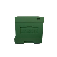 Вулик пінополістирольний Дадан на 10 рамок Lyson з гігієнічним дном фарбований (один корпус) зелений