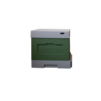 Вулик пінополістирольний Дадан на 10 рамок Lyson з гігієнічним дном фарбований (один корпус) зелений