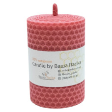 Свічка з вощини рожева (8,5 см)