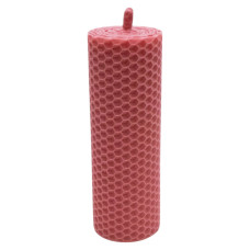 Свічка з вощини рожева (13,5 см)