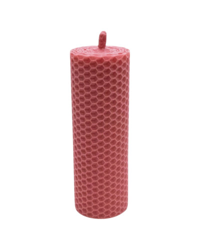 Свічка з вощини рожева (13,5 см)