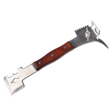 Стамеска пасічна 267 мм багатофункційна з кольоровою дерев'яною ручкою