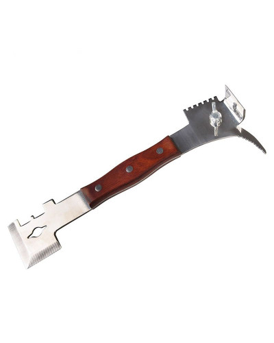 Стамеска пасічна 267 мм багатофункційна з кольоровою дерев'яною ручкою