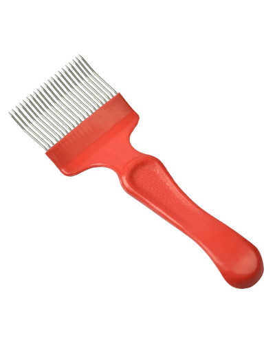 Вилка пасічна для розпечатування стільників (21 голка, пластикова ручка)