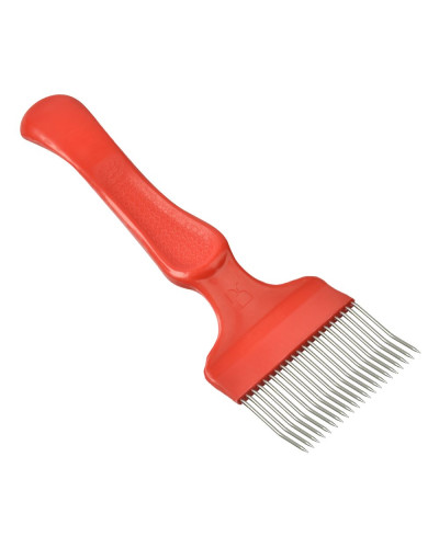 Вилка пасічна для розпечатування стільників (21 голка, пластикова ручка)