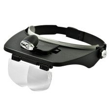 Бінокуляр, лупа пасічна з підсвіткою та фіксацією на голову