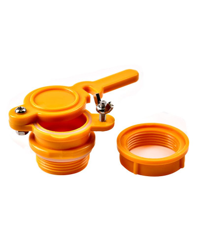 Клапан пластиковий Ø45 мм (жовтий)