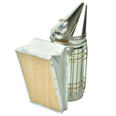 Димар пасічний 29 см з огорожею (нержавійка)