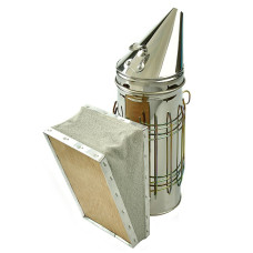 Димар пасічний 32 см з огорожею (нержавійка)