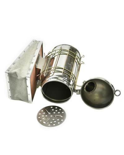 Димар пасічний 24 см з огорожею (нержавійка)