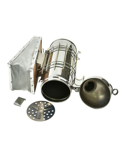 Димар пасічний 29 см з огорожею (нержавійка)