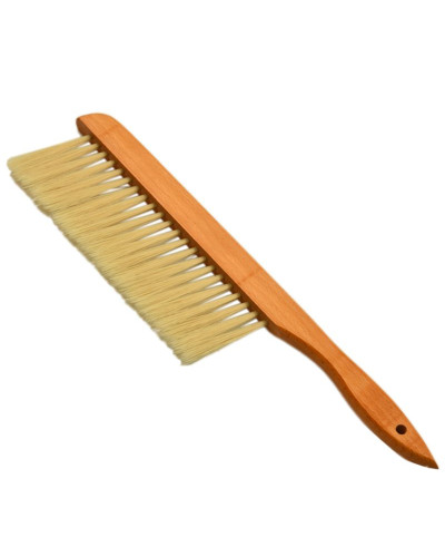 Щітка пасічна зі штучною щетиною і дерев'яною ручкою (1 ряд)