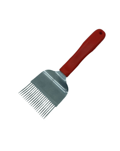 Вилка для розпечатування медових щільників 19 голок (голки з перегином), ручка пластикова