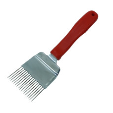 Вилка для розпечатування медових щільників 17 голок (голки з прямі), ручка пластикова