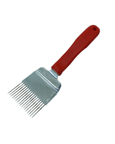 Вилка для розпечатування медових щільників 17 голок (голки з прямі), ручка пластикова