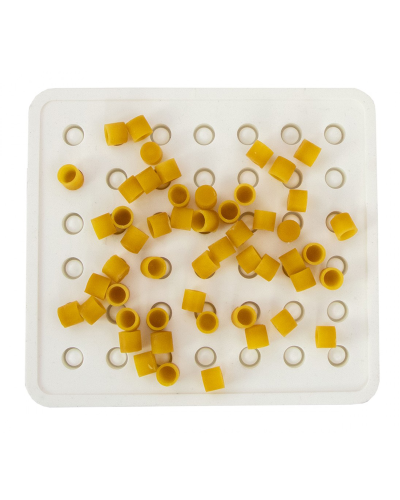 Силиконовая форма для изготовления восковых мисочек для вывода пчеломаток (42 шт)